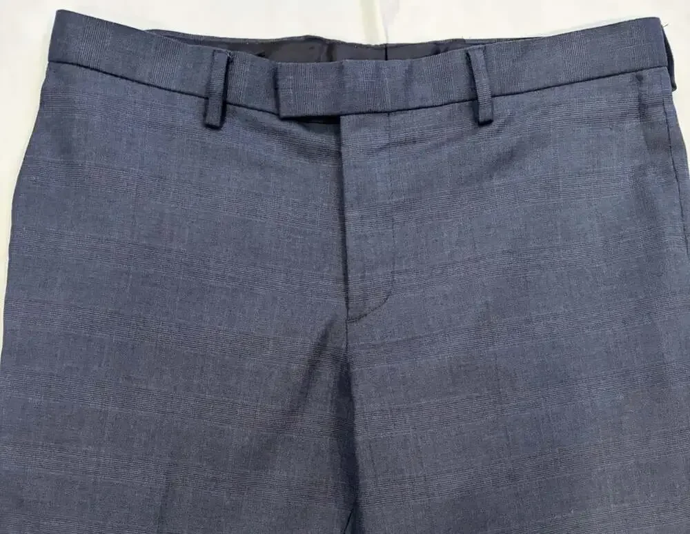 Banana Republic Pants Men's 33x32 Navy Slim Fit Plaid Pattern